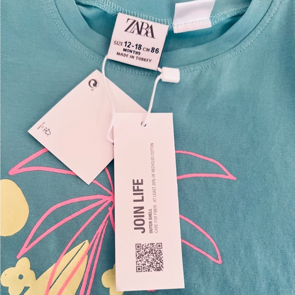 Zara The Summer Paradise Tee Size 12-18 Months NWT - Picture 8 of 9